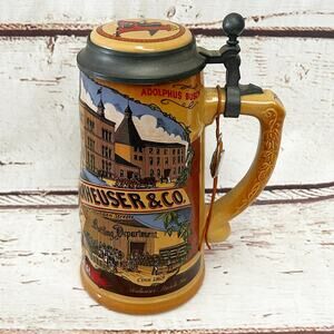 BUDWEISER ANHUESER BUSCH Vintage 1990 Classic Edition Beer Stein